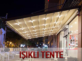 LED aydınlatmalı pergola tente