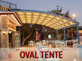 Oval formlu pergola tente